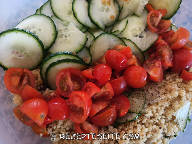 Couscous Gurken Cherrytomaten Salat – Rezepteseite
