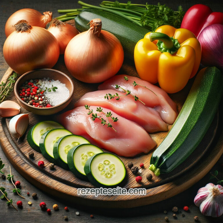 Gebackene Hühnerbrustfilets mit Gemüse – Rezepteseite
