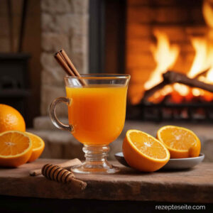 Heiße Orange mit Honig