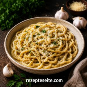 Cremige Knoblauchpasta