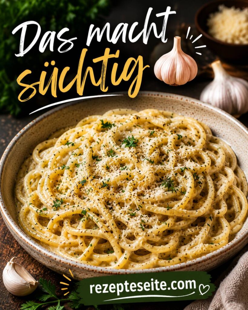 Cremige Knoblauchpasta